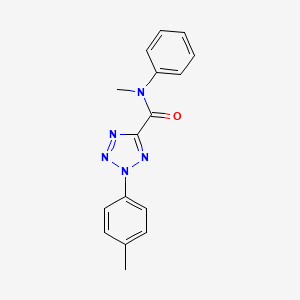 molecular formula C16H15N5O B2532448 N-methyl-N-phenyl-2-(p-tolyl)-2H-tetrazole-5-carboxamide CAS No. 1396685-15-6