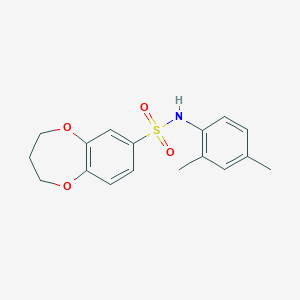 molecular formula C17H19NO4S B2532450 N-(2,4-dimethylphenyl)-3,4-dihydro-2H-1,5-benzodioxepine-7-sulfonamide CAS No. 942007-01-4
