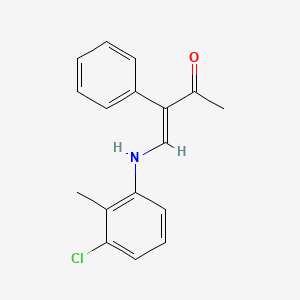 molecular formula C17H16ClNO B2532452 4-(3-Chloro-2-methylanilino)-3-phenyl-3-buten-2-one CAS No. 339017-26-4
