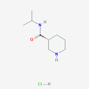 molecular formula C9H19ClN2O B2532453 (R)-N-Isopropyl-3-piperidinecarboxamide HCl CAS No. 1989638-16-5; 881546-40-3