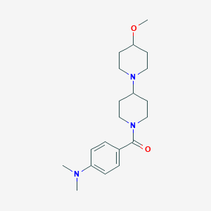 molecular formula C20H31N3O2 B2532457 4-{4-甲氧基-[1,4'-联哌啶]-1'-羰基}-N,N-二甲基苯胺 CAS No. 1705694-53-6