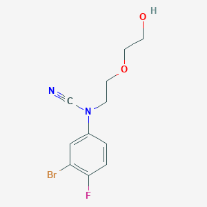 molecular formula C11H12BrFN2O2 B2532458 (3-Bromo-4-fluorophenyl)-[2-(2-hydroxyethoxy)ethyl]cyanamide CAS No. 1436355-25-7