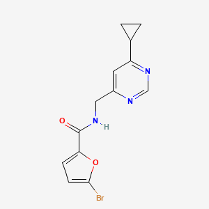 molecular formula C13H12BrN3O2 B2532463 5-bromo-N-((6-cyclopropylpyrimidin-4-yl)methyl)furan-2-carboxamide CAS No. 2175979-17-4