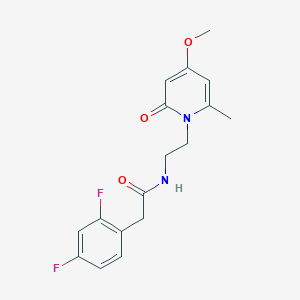 molecular formula C17H18F2N2O3 B2532464 2-(2,4-difluorophenyl)-N-(2-(4-methoxy-6-methyl-2-oxopyridin-1(2H)-yl)ethyl)acetamide CAS No. 1903678-07-8