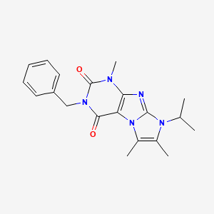 molecular formula C20H23N5O2 B2532472 2-Benzyl-4,7,8-trimethyl-6-propan-2-ylpurino[7,8-a]imidazole-1,3-dione CAS No. 878734-49-7
