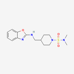 4-[(1,3-Benzoxazol-2-ylamino)methyl]-N,N-dimethylpiperidine-1-sulfonamide