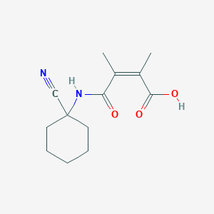 molecular formula C13H18N2O3 B2532489 (2Z)-3-[(1-氰基环己基)氨基甲酰基]-2,3-二甲基丙-2-烯酸 CAS No. 1148027-01-3