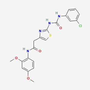 molecular formula C20H19ClN4O4S B2532497 2-(2-(3-(3-chlorophenyl)ureido)thiazol-4-yl)-N-(2,4-dimethoxyphenyl)acetamide CAS No. 897621-36-2