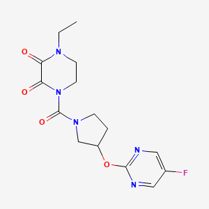 1-Ethyl-4-(3-((5-fluoropyrimidin-2-yl)oxy)pyrrolidine-1-carbonyl)piperazine-2,3-dione