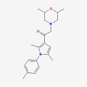 molecular formula C21H28N2O2 B2532503 1-(2,5-dimethyl-1-(p-tolyl)-1H-pyrrol-3-yl)-2-(2,6-dimethylmorpholino)ethanone CAS No. 378196-95-3