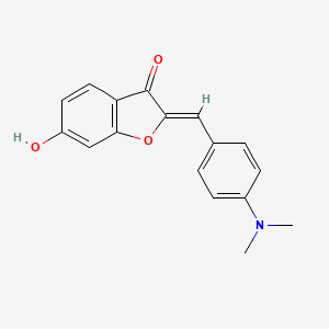 molecular formula C17H15NO3 B2532506 (2Z)-2-[4-(dimethylamino)benzylidene]-6-hydroxy-1-benzofuran-3(2H)-one CAS No. 1613190-07-0