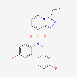 molecular formula C21H18F2N4O2S B2532512 3-ethyl-N-(4-fluorophenyl)-N-[(3-fluorophenyl)methyl]-[1,2,4]triazolo[4,3-a]pyridine-8-sulfonamide CAS No. 1251693-27-2