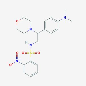 molecular formula C20H26N4O5S B2532514 N-(2-(4-(二甲氨基)苯基)-2-吗啉乙基)-2-硝基苯磺酰胺 CAS No. 941899-92-9