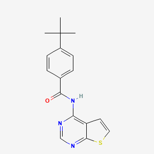 molecular formula C17H17N3OS B2532518 4-(tert-butyl)-N-(thieno[2,3-d]pyrimidin-4-yl)benzamide CAS No. 1004222-92-7