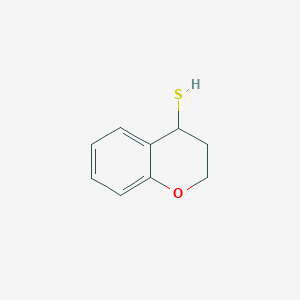 molecular formula C9H10OS B2532528 3,4-dihydro-2H-1-benzopyran-4-thiol CAS No. 132686-69-2