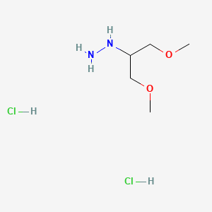 molecular formula C5H16Cl2N2O2 B2532530 (1,3-Dimethoxypropan-2-yl)hydrazine dihydrochloride CAS No. 2044902-66-9