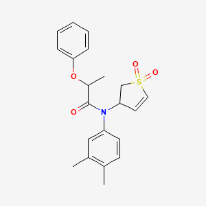 molecular formula C21H23NO4S B2532545 N-(3,4-dimethylphenyl)-N-(1,1-dioxido-2,3-dihydrothien-3-yl)-2-phenoxypropanamide CAS No. 863021-54-9