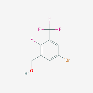 molecular formula C8H5BrF4O B2532550 5-Bromo-2-fluoro-3-(trifluoromethyl)benzyl alcohol CAS No. 2090690-47-2