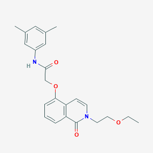 molecular formula C23H26N2O4 B2532552 N-(3,5-二甲苯基)-2-[2-(2-乙氧基乙基)-1-氧代异喹啉-5-基]氧代乙酰胺 CAS No. 906147-92-0