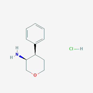 (3S,4R)-4-Phenyloxan-3-amine;hydrochloride