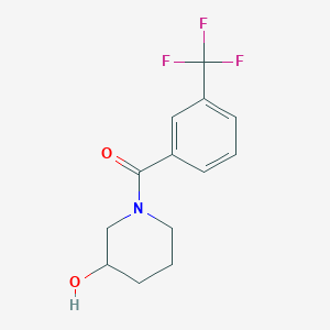 molecular formula C13H14F3NO2 B2532565 (3-Hydroxypiperidin-1-yl)-[3-(trifluoromethyl)phenyl]methanone CAS No. 1156588-53-2