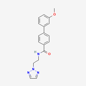 molecular formula C18H18N4O2 B2532567 3'-甲氧基-N-[2-(2H-1,2,3-三唑-2-基)乙基]-[1,1'-联苯]-4-甲酰胺 CAS No. 2309342-67-2