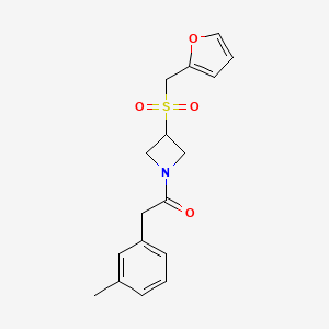 1-(3-((Furan-2-ylmethyl)sulfonyl)azetidin-1-yl)-2-(m-tolyl)ethanone