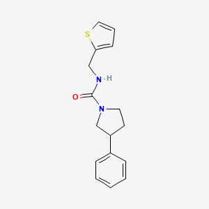 molecular formula C16H18N2OS B2532582 3-phenyl-N-(thiophen-2-ylmethyl)pyrrolidine-1-carboxamide CAS No. 1209429-45-7