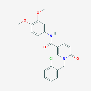 molecular formula C21H19ClN2O4 B2532599 1-[(2-chlorophenyl)methyl]-N-(3,4-dimethoxyphenyl)-6-oxopyridine-3-carboxamide CAS No. 941973-31-5