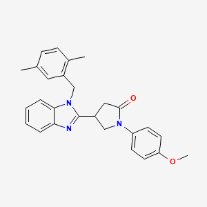 B2532602 4-[1-(2,5-dimethylbenzyl)-1H-benzimidazol-2-yl]-1-(4-methoxyphenyl)pyrrolidin-2-one CAS No. 848867-51-6