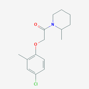 molecular formula C15H20ClNO2 B253261 1-[(4-Chloro-2-methylphenoxy)acetyl]-2-methylpiperidine 