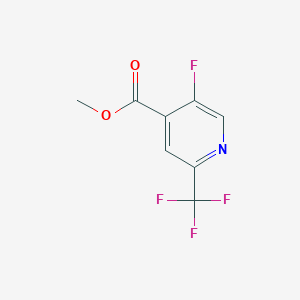 molecular formula C8H5F4NO2 B2532611 5-氟-2-(三氟甲基)异烟酸甲酯 CAS No. 1803834-94-7