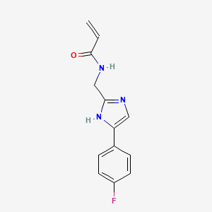 molecular formula C13H12FN3O B2532612 N-{[4-(4-fluorophenyl)-1H-imidazol-2-yl]methyl}prop-2-enamide CAS No. 2094815-12-8