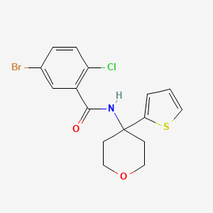 molecular formula C16H15BrClNO2S B2532618 5-溴-2-氯-N-(4-(噻吩-2-基)四氢-2H-吡喃-4-基)苯甲酰胺 CAS No. 2034567-96-7