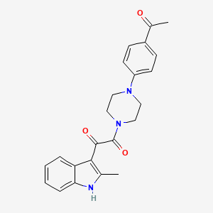 molecular formula C23H23N3O3 B2532625 1-[4-(4-乙酰苯基)哌嗪-1-基]-2-(2-甲基-1H-吲哚-3-基)乙烷-1,2-二酮 CAS No. 862813-60-3