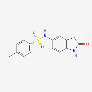 molecular formula C15H14N2O3S B2532629 4-methyl-N-(2-oxoindolin-5-yl)benzenesulfonamide CAS No. 31523-10-1