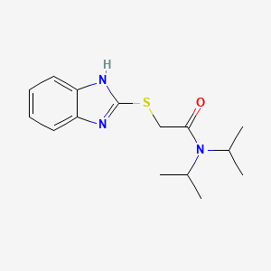molecular formula C15H21N3OS B2532632 2-(1H-benzimidazol-2-ylsulfanyl)-N,N-di(propan-2-yl)acetamide CAS No. 728892-50-0