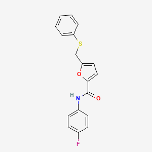 molecular formula C18H14FNO2S B2532635 N-(4-fluorophenyl)-5-(phenylsulfanylmethyl)furan-2-carboxamide CAS No. 868154-35-2