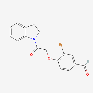 3-Bromo-4-[2-(2,3-dihydroindol-1-yl)-2-oxoethoxy]benzaldehyde