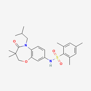 N-(5-isobutyl-3,3-dimethyl-4-oxo-2,3,4,5-tetrahydrobenzo[b][1,4]oxazepin-8-yl)-2,4,6-trimethylbenzenesulfonamide