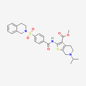 methyl 2-(4-((3,4-dihydroisoquinolin-2(1H)-yl)sulfonyl)benzamido)-6-isopropyl-4,5,6,7-tetrahydrothieno[2,3-c]pyridine-3-carboxylate