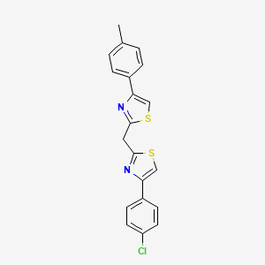 4-(4-Chlorophenyl)-2-((4-(p-tolyl)thiazol-2-yl)methyl)thiazole