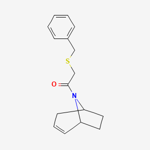 2-(benzylthio)-1-((1R,5S)-8-azabicyclo[3.2.1]oct-2-en-8-yl)ethanone