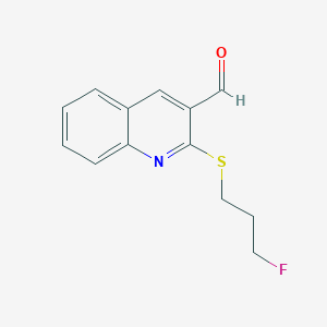 molecular formula C13H12FNOS B2532652 2-[(3-Fluoropropyl)sulfanyl]-3-quinolinecarbaldehyde CAS No. 866131-36-4