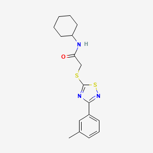 N-cyclohexyl-2-((3-(m-tolyl)-1,2,4-thiadiazol-5-yl)thio)acetamide