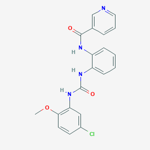 N-(2-(3-(5-chloro-2-methoxyphenyl)ureido)phenyl)nicotinamide