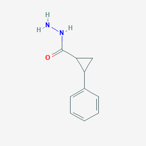 molecular formula C10H12N2O B2532667 2-Phenylcyclopropanecarbohydrazide CAS No. 14561-40-1; 14814-55-2