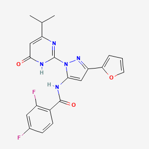 2,4-difluoro-N-(3-(furan-2-yl)-1-(4-isopropyl-6-oxo-1,6-dihydropyrimidin-2-yl)-1H-pyrazol-5-yl)benzamide