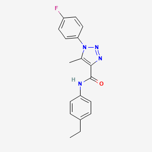 molecular formula C18H17FN4O B2532674 N-(4-ethylphenyl)-1-(4-fluorophenyl)-5-methyl-1H-1,2,3-triazole-4-carboxamide CAS No. 866846-89-1