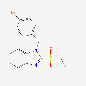 molecular formula C17H17BrN2O2S B2532675 1-(4-溴苄基)-2-(丙基磺酰基)-1H-苯并[d]咪唑 CAS No. 886905-54-0